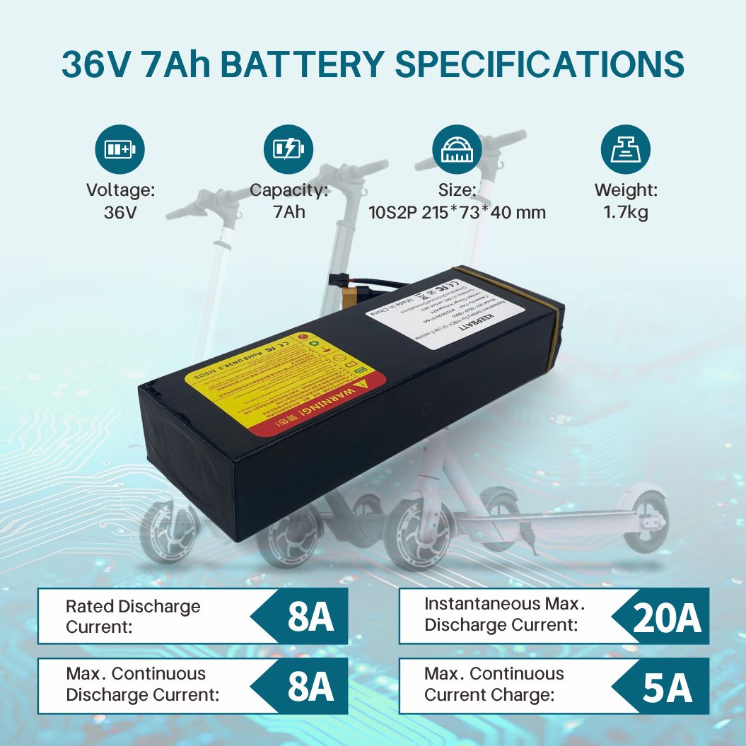Batterie de remplacement KEEPBATT 36V 6Ah pour scooter électrique Hiboy S2 Lite