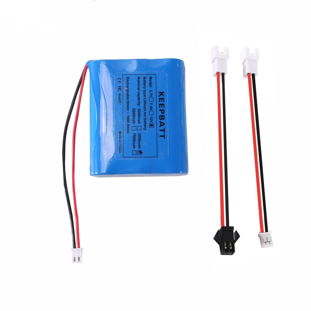 KEEPBATT 12V 3500mAh 18650 리튬 이온 배터리 팩, 재충전 가능 PCB, XH-2.54 플러그 변환 라인 포함