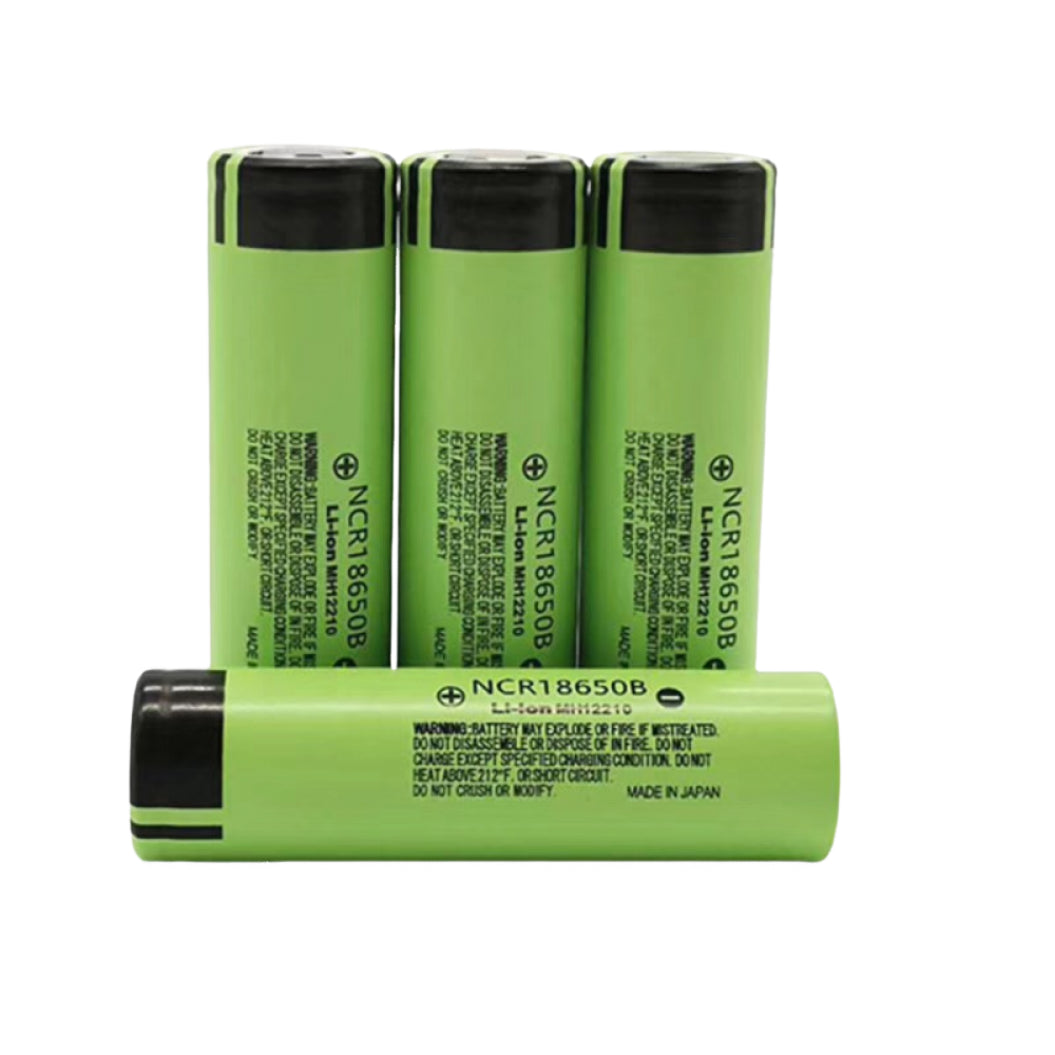 2PCS 3.7V 3400mAh NCR 18650B Li-ion Battery Flat Top 18650 Rechargeable Batteries