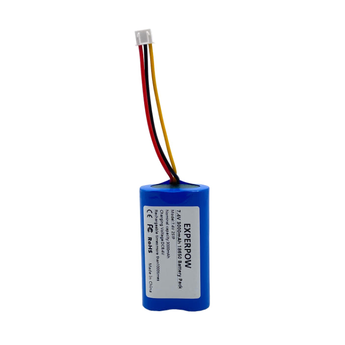 EXPERPOW NTC 7.4V 3000mAh Vervangingsbatterij voor Bluetooth Speaker