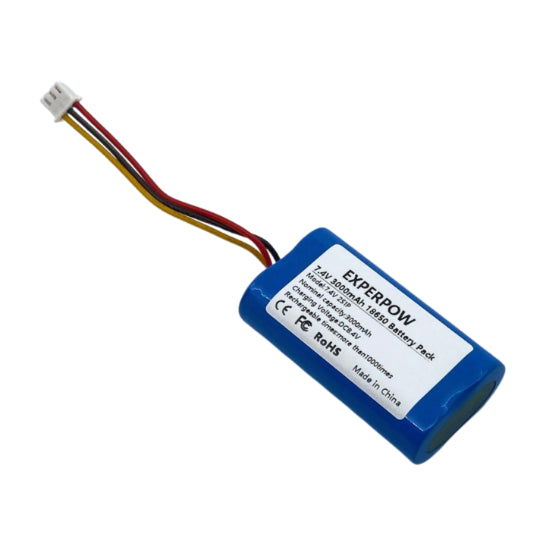 EXPERPOW NTC 7.4V 3000mah Replacement battery For Portable Blutooth Speaker XH2.54 3Pin