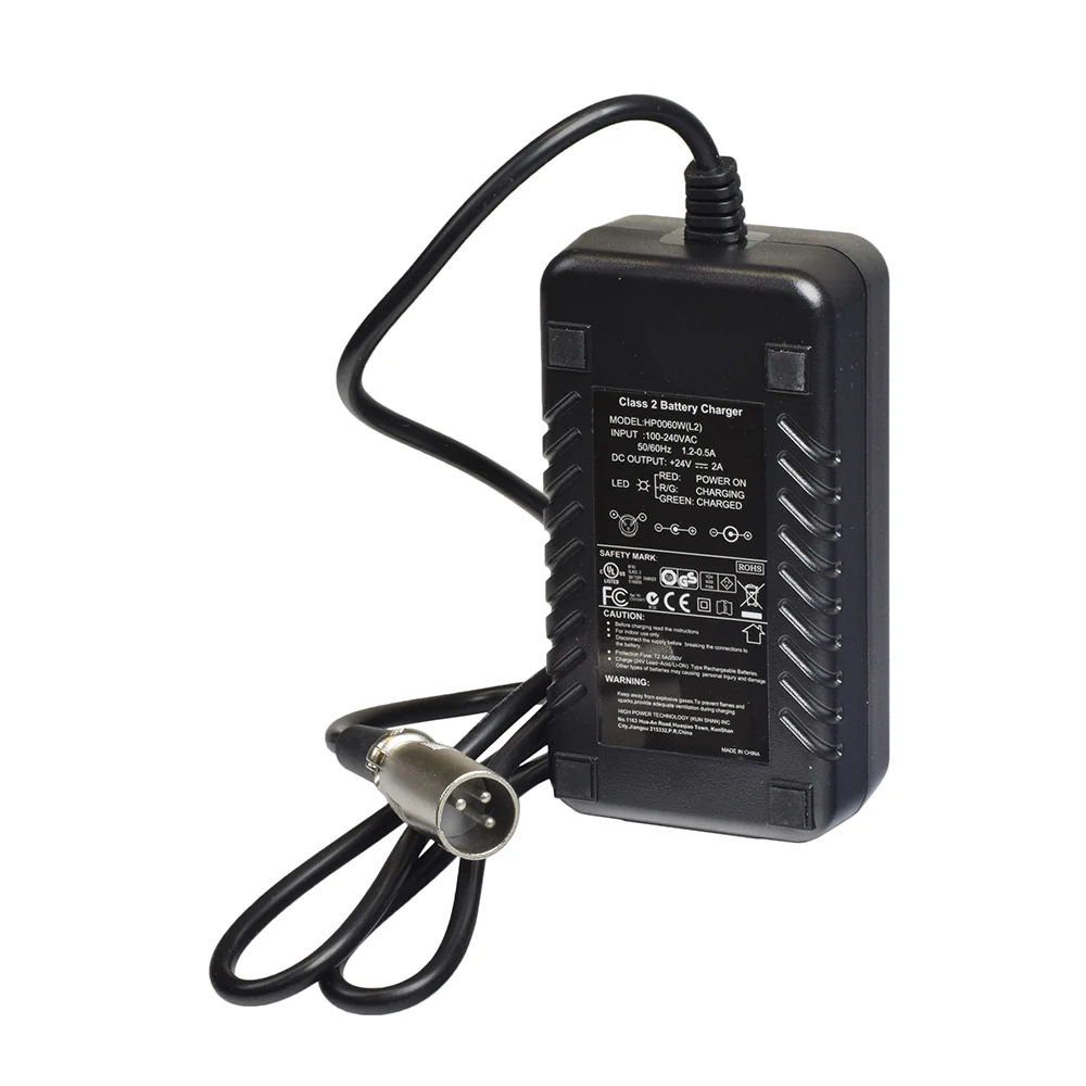 24V 2.0A XLR Li-Ion Battery Charger for EZ Lite Cruiser Power Wheelchair