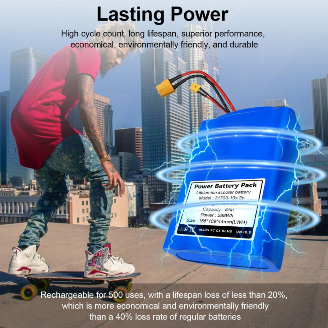 KEEPBATT 36V 8Ah Battery for Meepo V5ER MINI5 ER Electric Skateboard