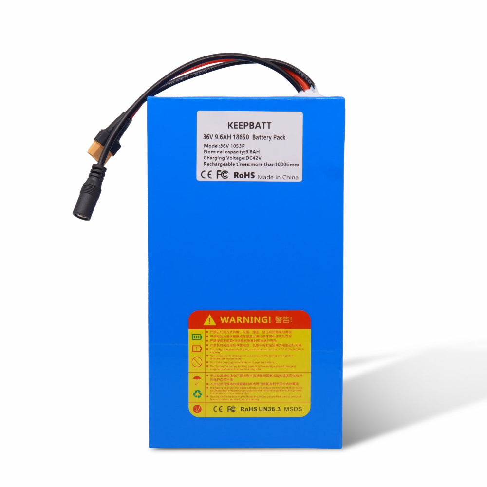 Batterie lithium 36V 9,6Ah 18650 pour vélos et scooters électriques