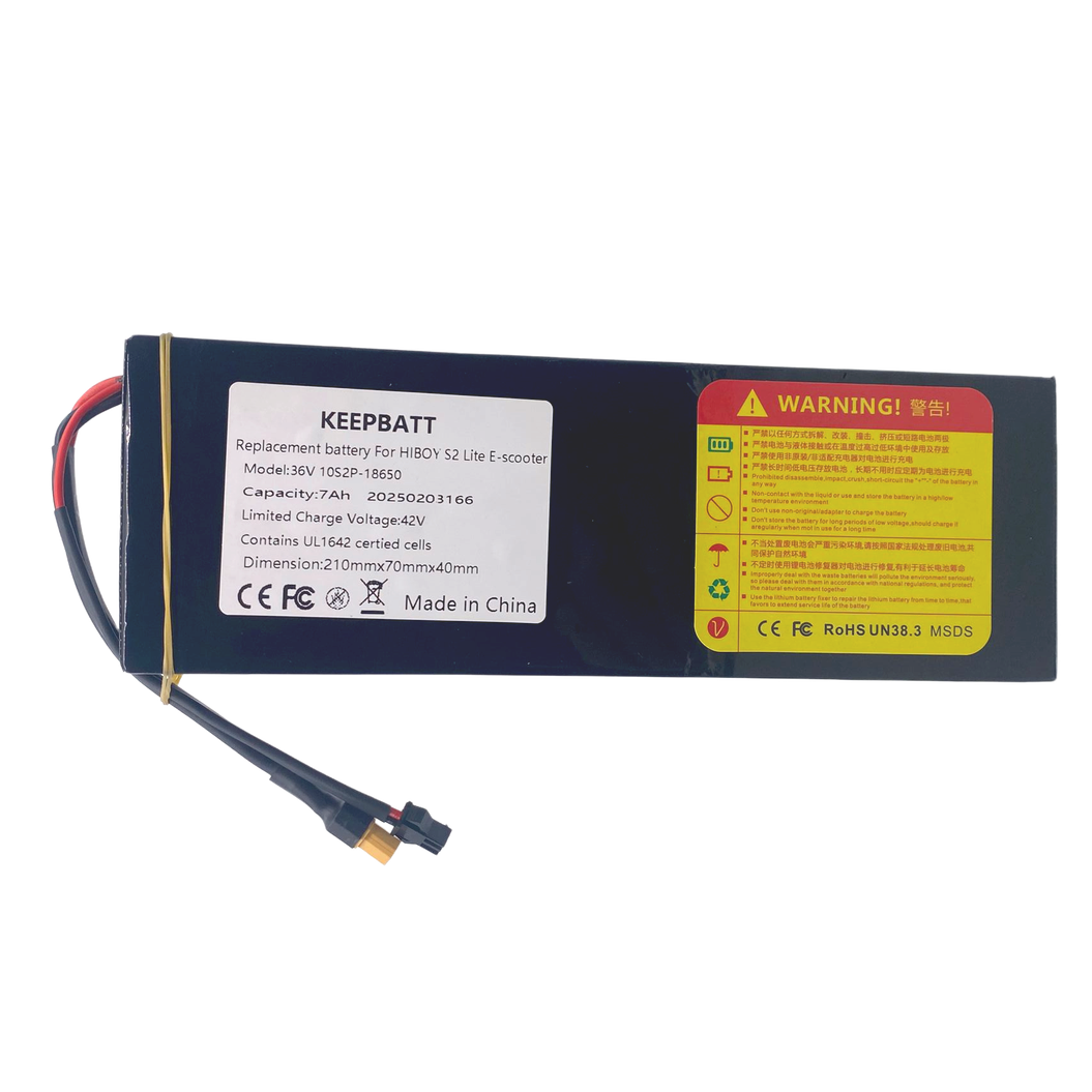 Batterie de remplacement KEEPBATT 36V 6Ah pour scooter électrique Hiboy S2 Lite