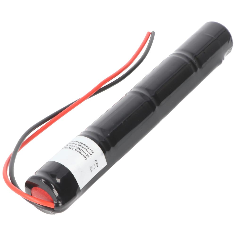 4.8V 1800mAh NiCd Emergency Light Battery L1x4 Sub-C with 200mm Cable