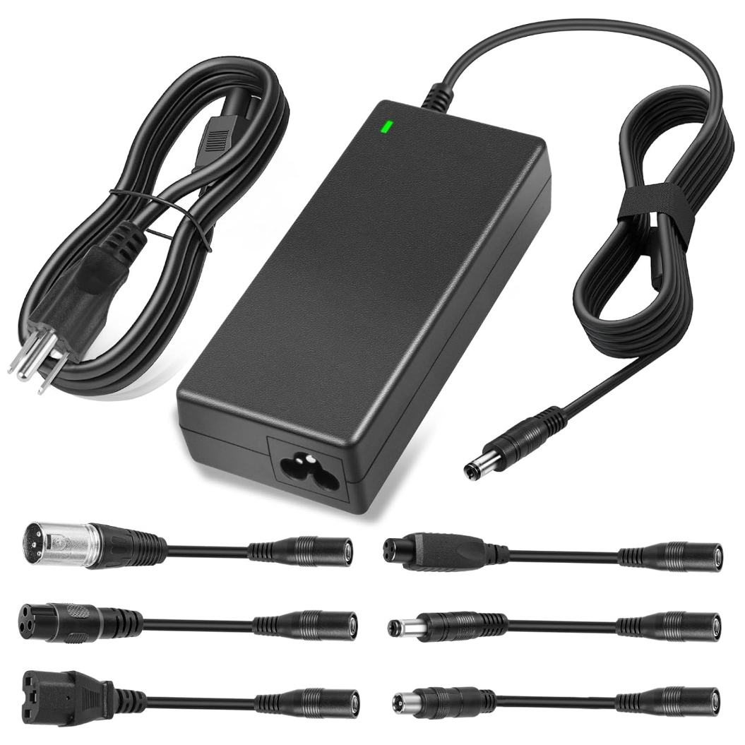 42V 2A Universal Scooter Charger with 7 Connections for 36V 10S Li-ion Battery 7 In 1 E-Scooter Charger for Jetson Gotrax Ninebot Bike