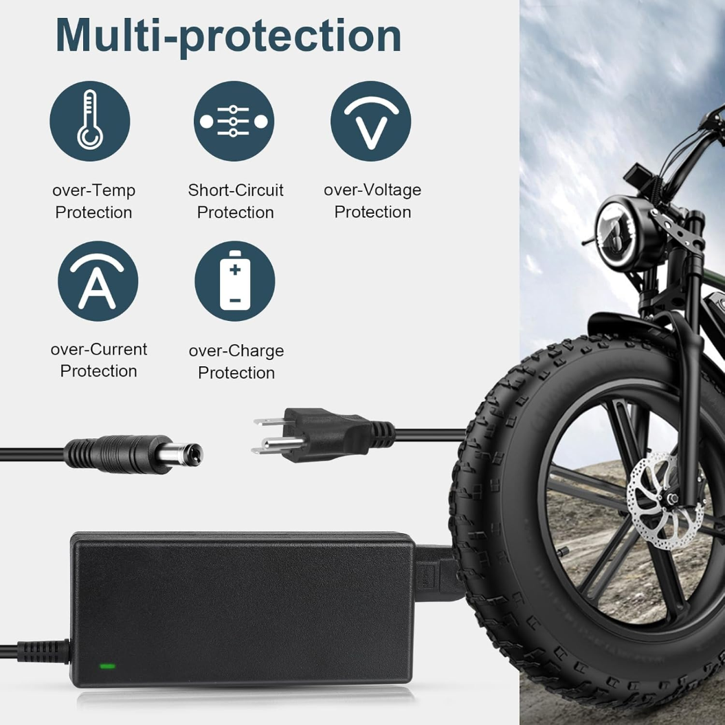 42V 2A Universal Scooter Charger with 7 Connections for 36V 10S Li-ion Battery 7 In 1 E-Scooter Charger for Jetson Gotrax Ninebot Bike