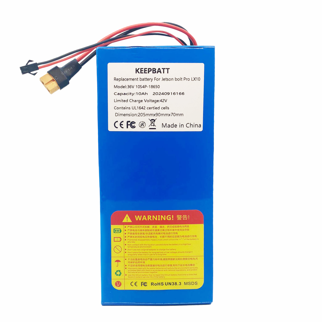 Jetson Bolt Pro LX10 LX12 전기 자전거용 36V 10Ah 교체 배터리