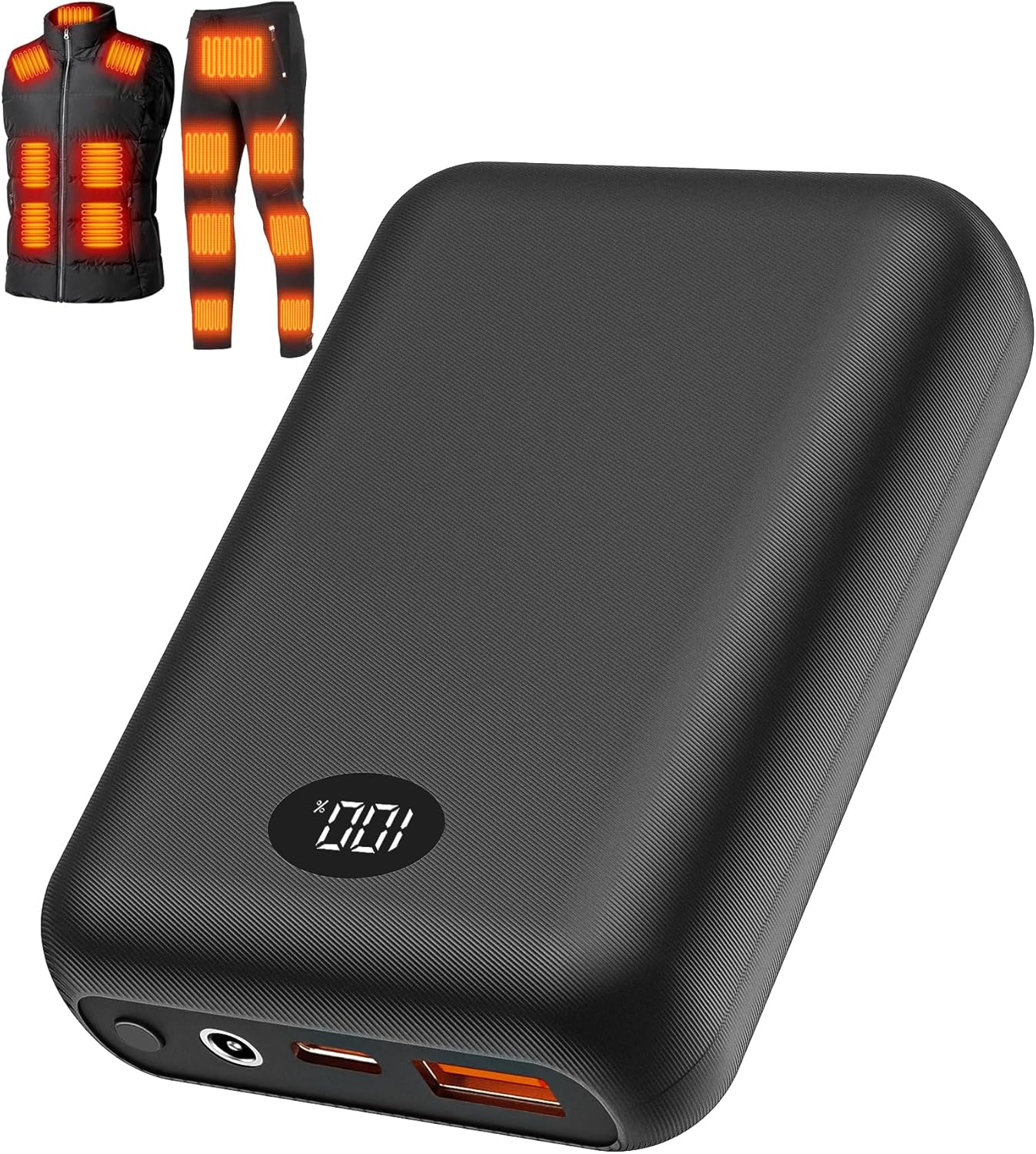 BATERYCORE 16000mAh Heated Vest Battery Pack for Heated Vest with 2 Adapter Cable