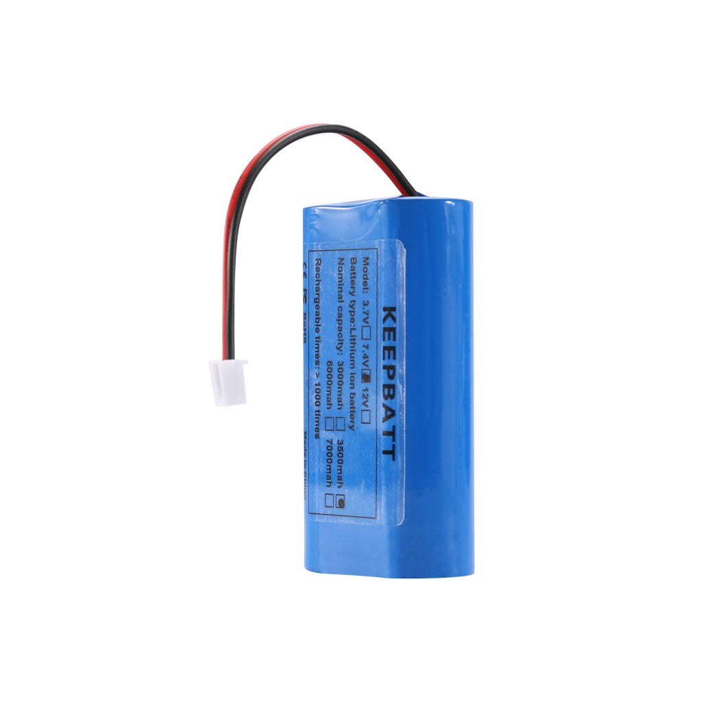 KEEPBATT 18650 7.4V 3500mAh 리튬 이온 배터리 팩, 충전 가능 PCB, XH-2.54 플러그 변환 라인 포함