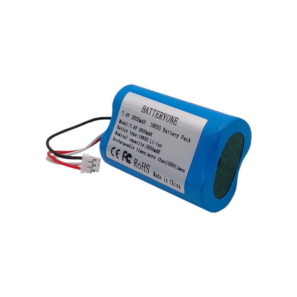 Batería 18650 2s1p 2600mAh 7,4 V protegida por NTC con placa y conector 2,0-3P/2,54-3P