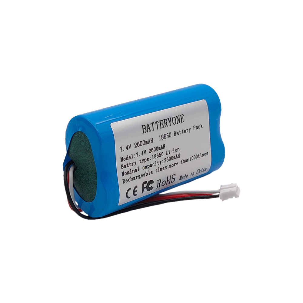 Batería 18650 2s1p 2600mAh 7,4 V protegida por NTC con placa y conector 2,0-3P/2,54-3P