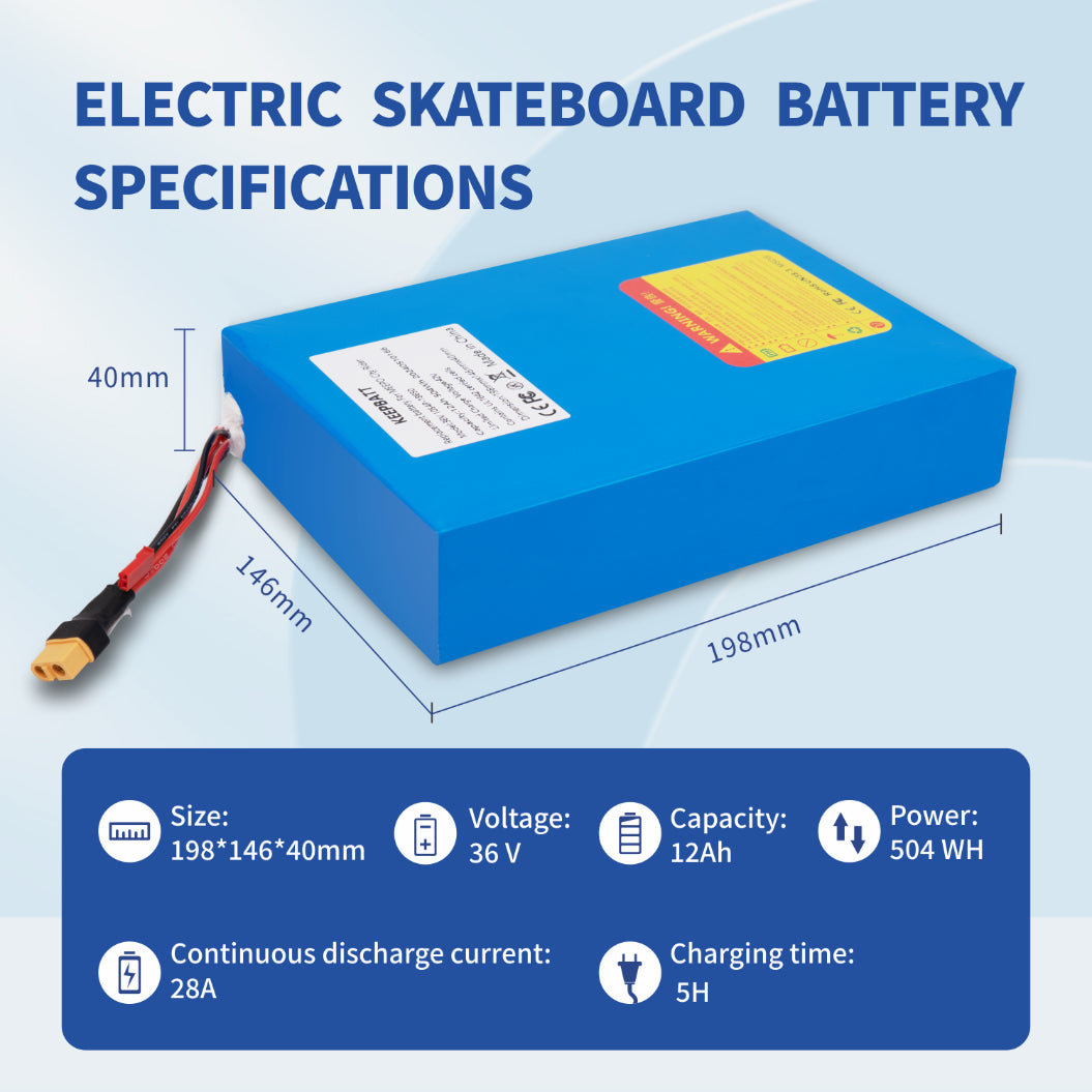 KEEPRATT 36V 12Ah Bateria de Substituição para Meepo City Rider Skateboard Elétrico