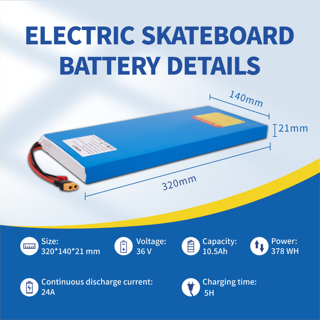 KEEPRATT 36V 10.5Ah Bateria de Substituição para Meepo Classic 2 Skateboard Elétrico