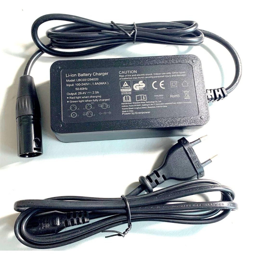29.4V 2A Li-Ion Battery Charger for Giant Twist E-Bike 24V Battery