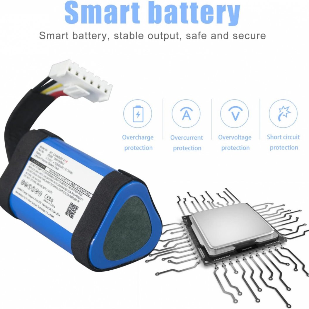 3.7V 10200mAh Replacement Battery for JBL Charge4 4BLK 4J Charge 4 BLUAM ID998 SUN-INTE-118 5 Speakers GSP-1S3P-CH4A IAA011NA