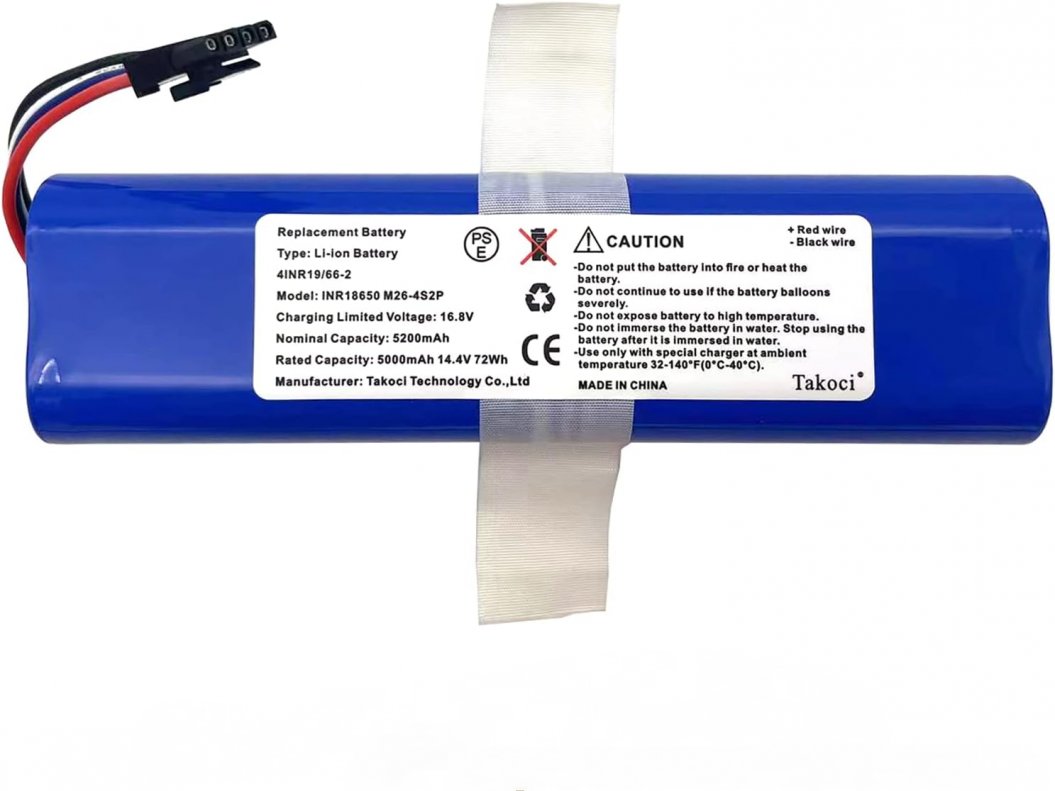 Batería de repuesto de iones de litio de 14,4 V y 5200 mAh para aspiradora robot de la serie híbrida Eufy Robovac L70