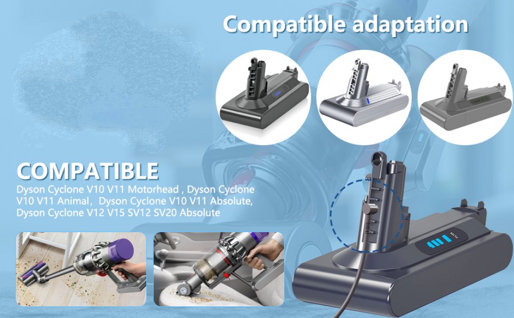 Dyson V10 V11 V12 V15 SV12 SV14 SV15 SV20 SV22용 30.45V 충전 케이블 충전기 (6ft) - 청소기 교체 부품