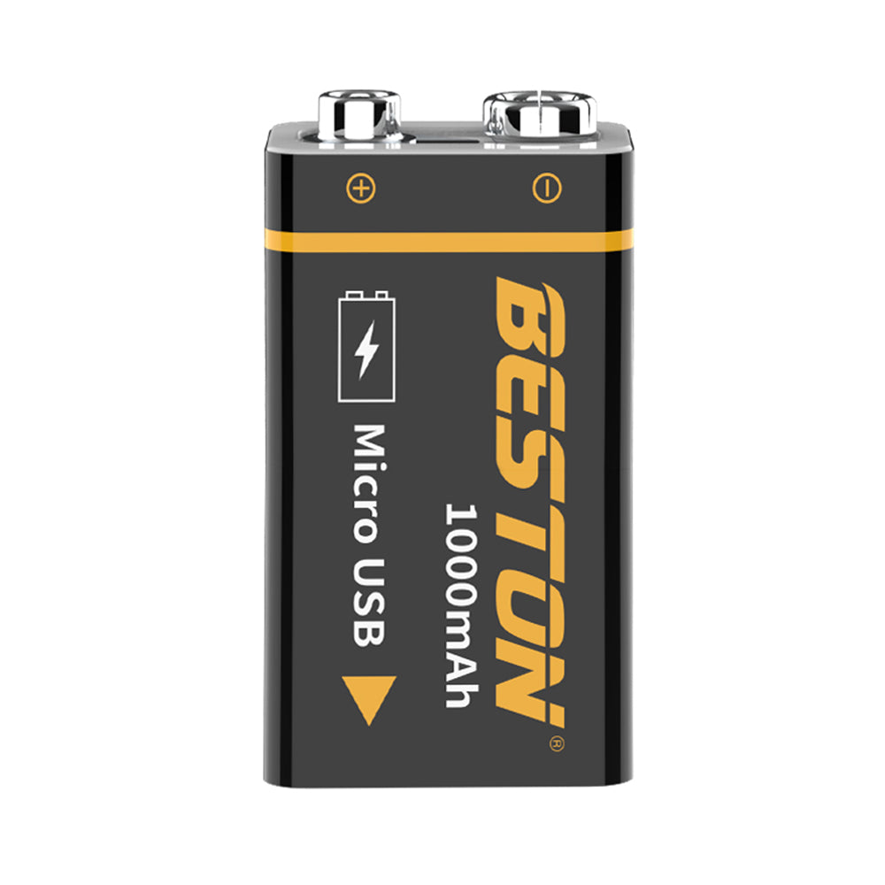 Batería recargable de iones de litio de 9 V y micro USB de alta calidad de 1000 mAh BESTON para multímetros e instrumentos electrónicos