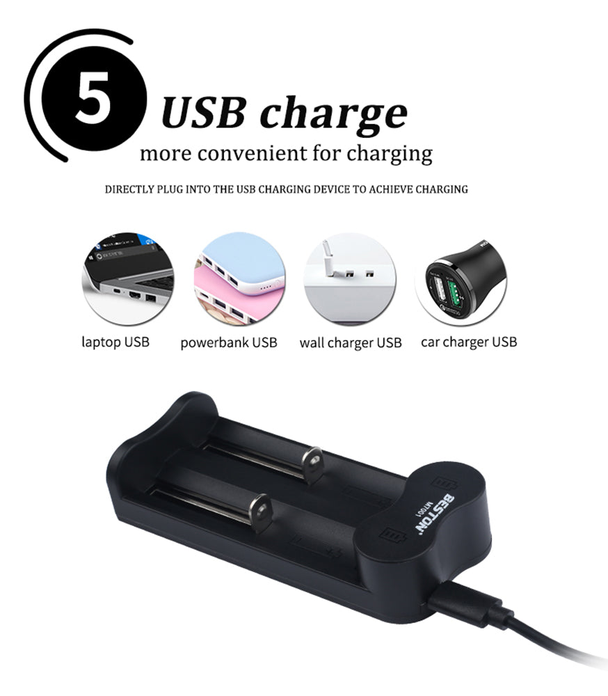 Fast Smart Battery Charger 3.7V 4.2V 2 Slots Charger For 18650 21700 32700 26650 16430 Rechargeable Batteries Newest Arrival