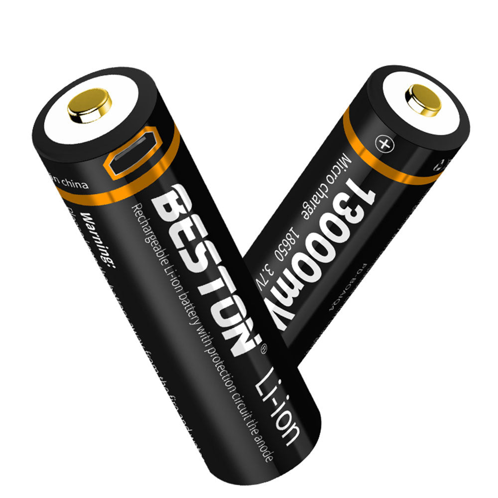 3.6V 18650 USB充電式リチウムバッテリー Beston 3500mAh Li-ion バッテリー (懐中電灯用)