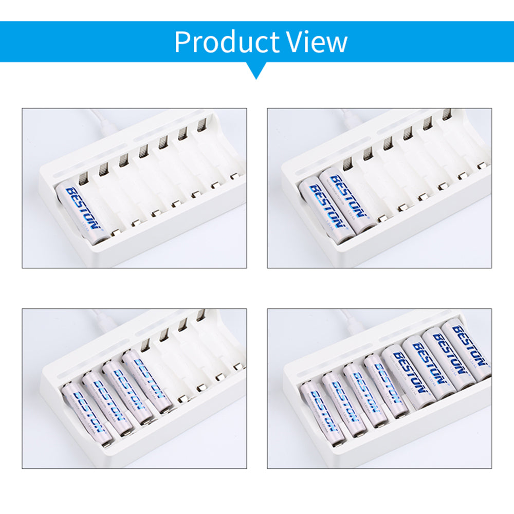 C9010 8 Channel Smart Fast Beston AA AAA Rechargeable Charger USB Charger