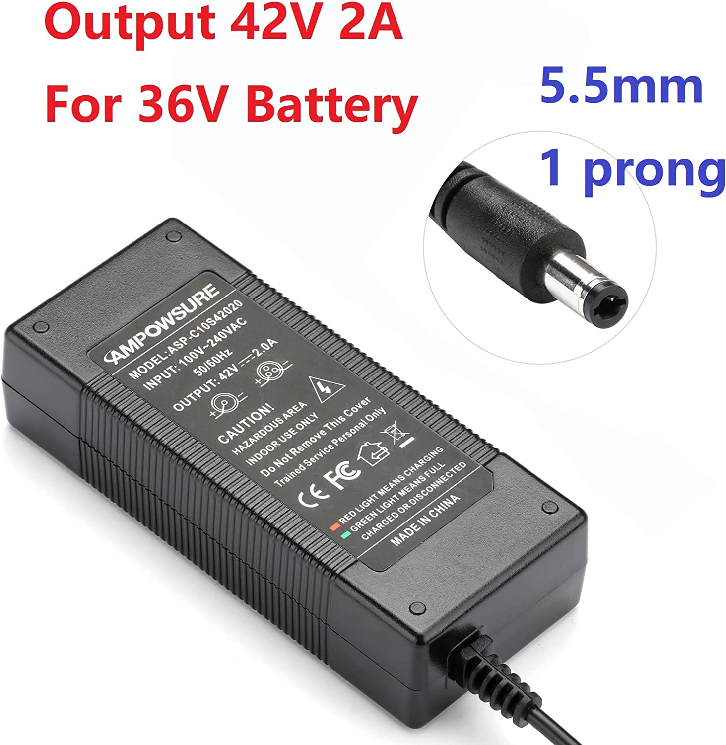 Carregador Universal para Bateria de Lítio 36V para E-bike / Bicicleta Elétrica ACK4201 C060L1001