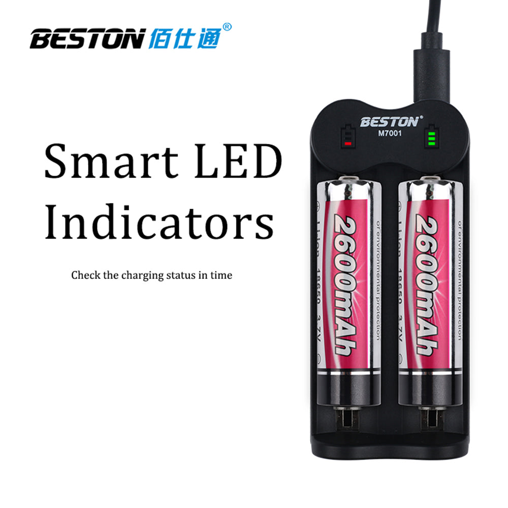 Fast Smart Battery Charger 3.7V 4.2V 2 Slots Charger For 18650 21700 32700 26650 16430 Rechargeable Batteries Newest Arrival
