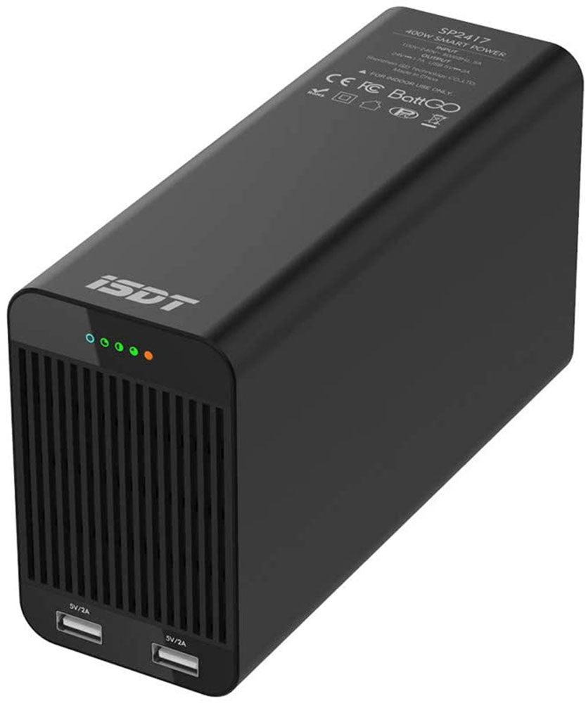 SP2417 ISDT BattGo 400W 17A Power Adapter Intelligent Power Station Connectors for Travel Camping for LiPo Li-ion NiMH Nicd Battery