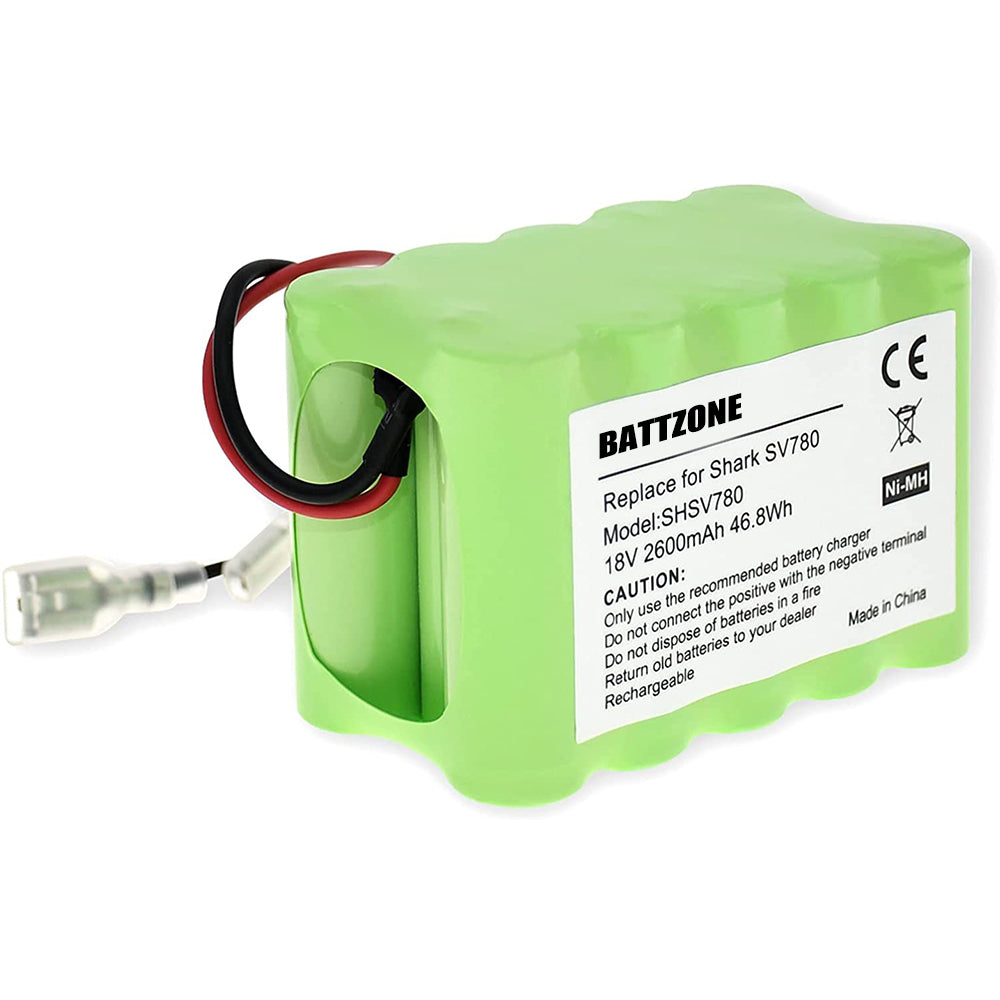 Batterie de remplacement 18 V 2600 mAh compatible avec la série Shark SV780-N XB780N SV760 SV780N