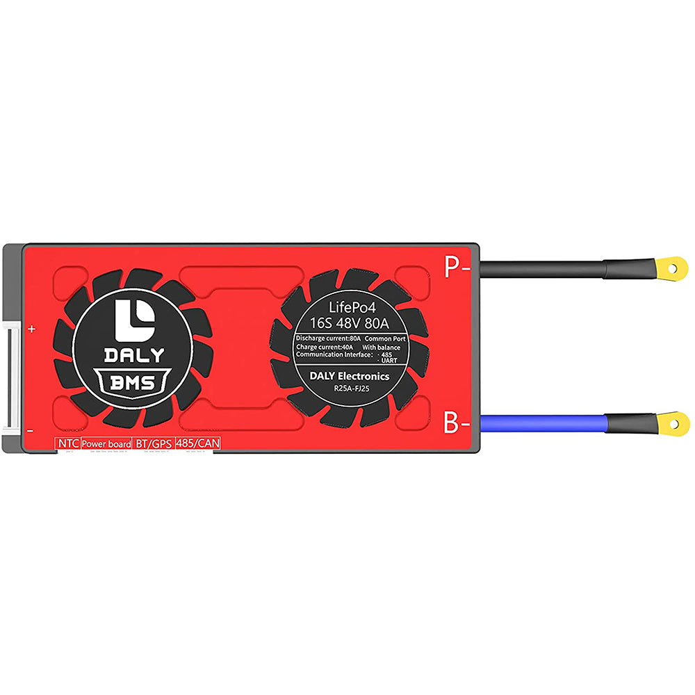 Daly Smart BMS LiFePO4 16S 60V 80A / Li-ion 16S 48V 80A com Bluetooth (Modelo 19 66 150)
