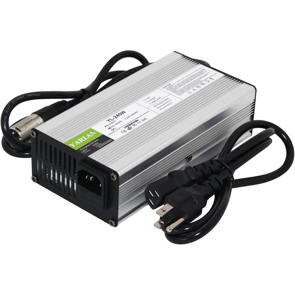 Chargeur 54,6 V 4 A Chargeur de vélo électrique Chargeur de batterie Li-ion 48 V pour scooter 48 V E-Bike Bateau Moto Chargeur de batterie Ezgo XLR