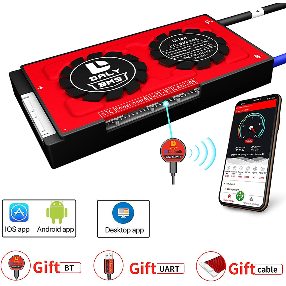 Daly smart bms Li-ion 7S 24V 40A bluetooth BMS board 1866128