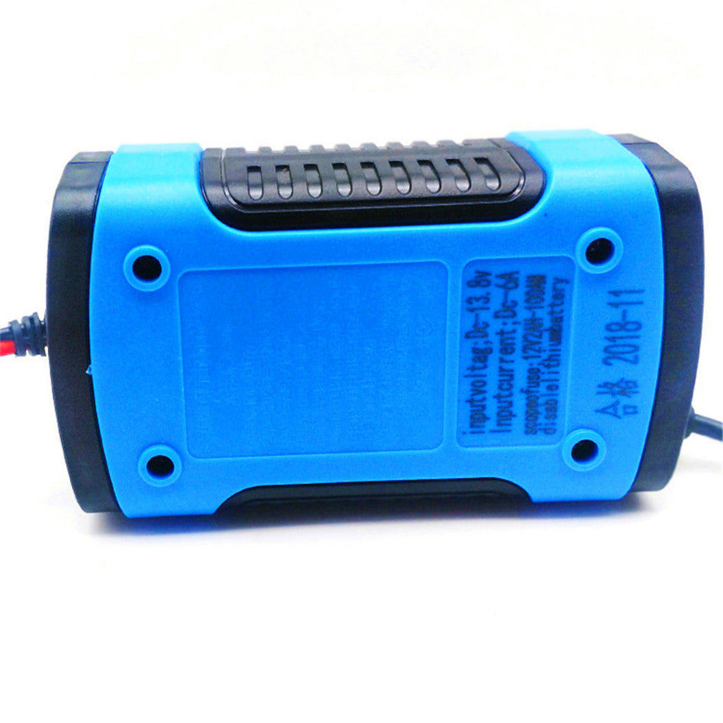 12V 6A バッテリーチャージャー 自動監視スマート充電器 自動車用鉛蓄電池対応