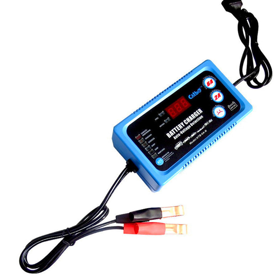 6V/12V 2A 6A Slimme Automatische Acculader voor Loodzuur Accu's – EU/US Plug