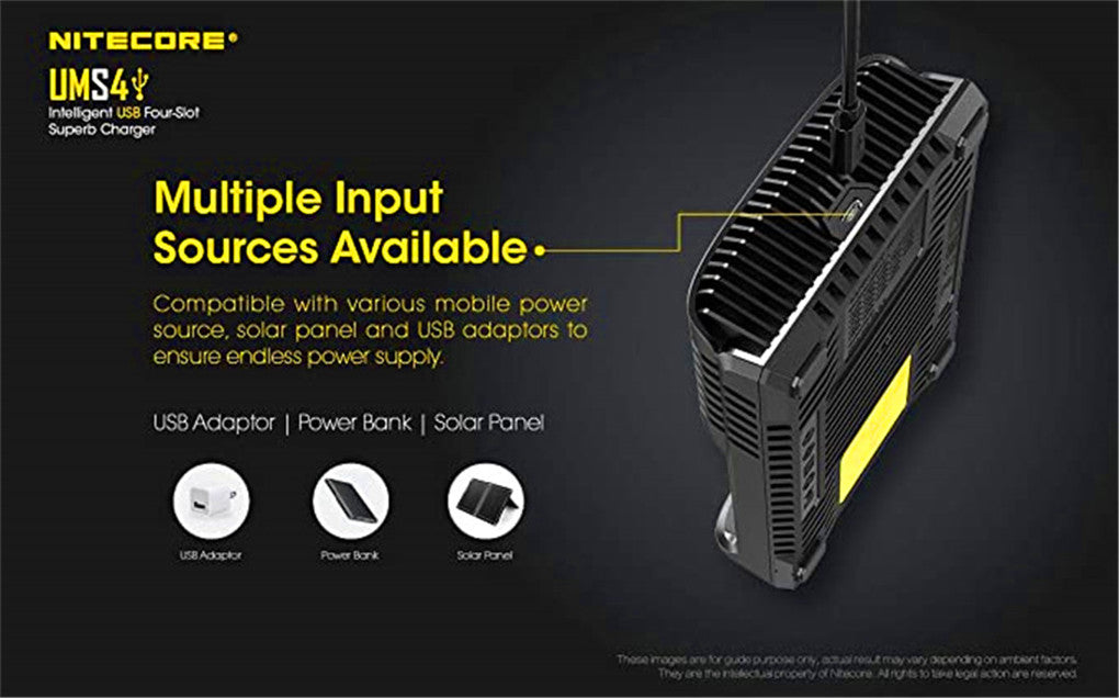 Chargeur universel UMS4 3000 mA USB adulte unisexe noir L 159 x l 107 x H 41