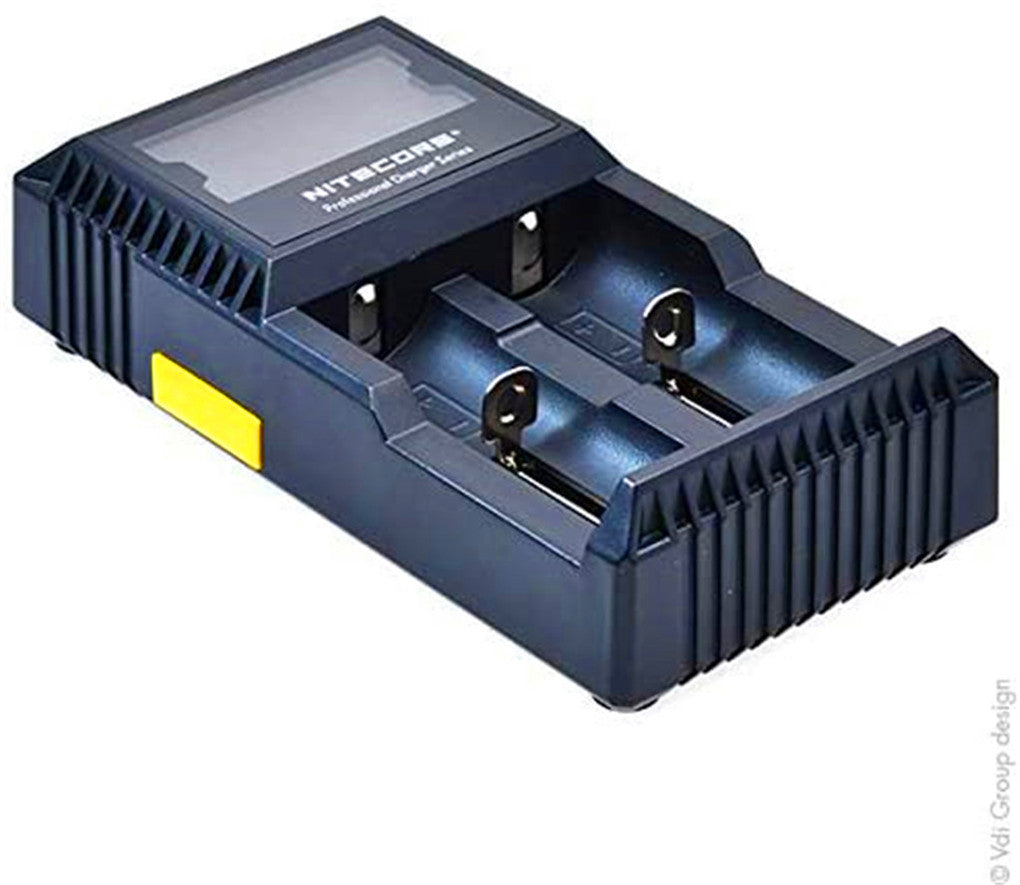 D2EU ユニバーサル充電器 Li-Ion、Ni-MH、Ni-CD、LiFePO4バッテリー用、LCDディスプレイ