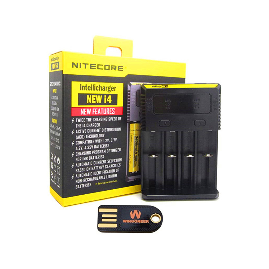 Nouveau chargeur intelligent i4 (version 2016) Chargeur intelligent universel avec lumière LED USB WINGONEER