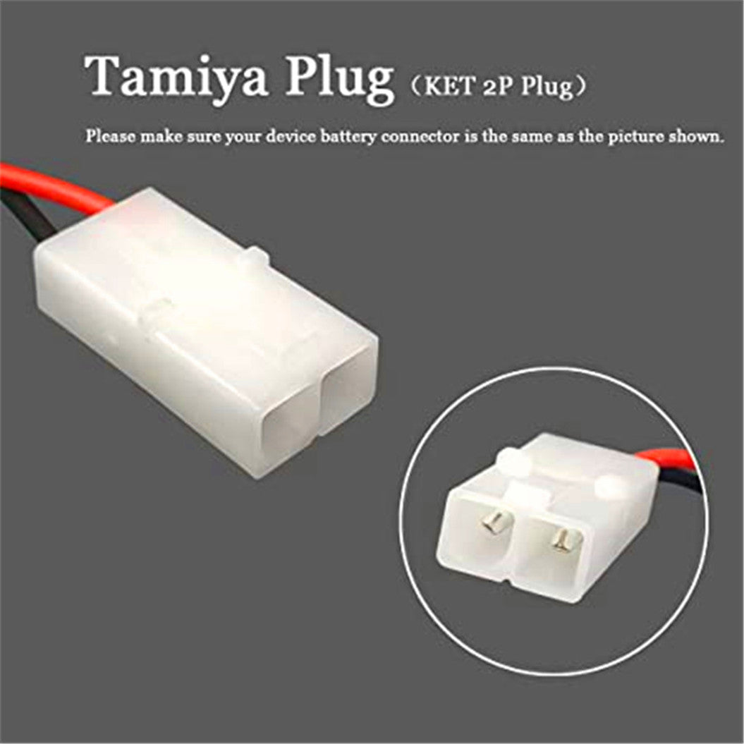 8.4V 2400mAh RC Batterij, Oplaadbare NI-MH AA Batterijpakket met USB Oplaadkabel en KET 2P Stekker, voor Afstandsbediening Speelgoed