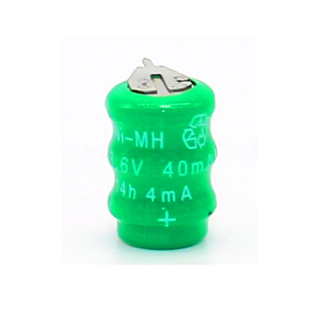 3PCS Ni-MH 버튼 충전식 PLC 데이터 백업 배터리 3.6V 40mAh 2핀 러그 포함