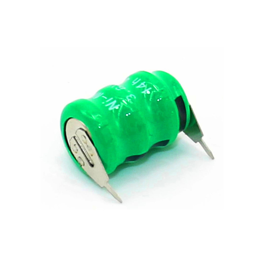 3PCS Ni-MH 버튼 충전식 PLC 데이터 백업 배터리 3.6V 40mAh 2핀 러그 포함