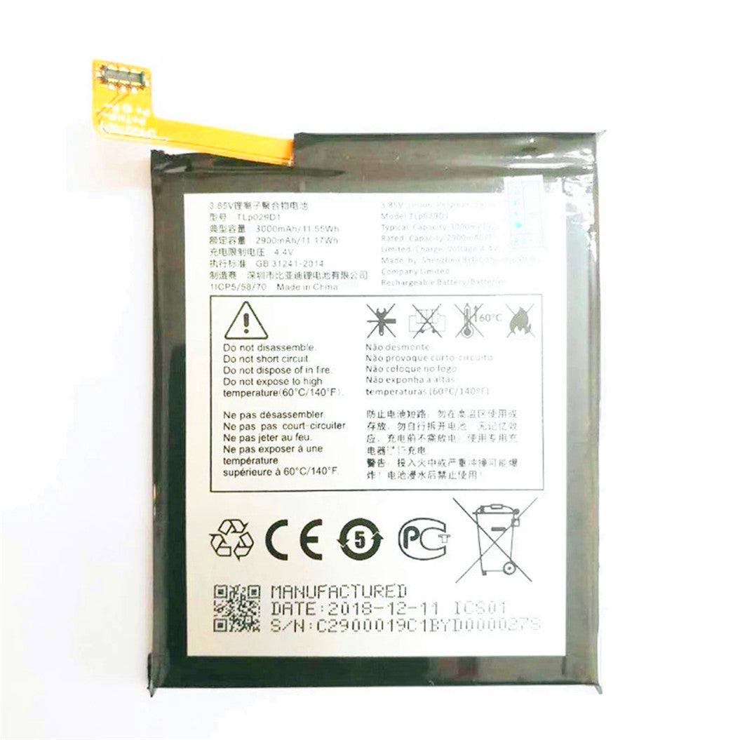 4.35v 3000mAh battery for Alcatel 3 OT-5052D 5052Y,Alcatel 5 OT-5086A 5086Y 5086D