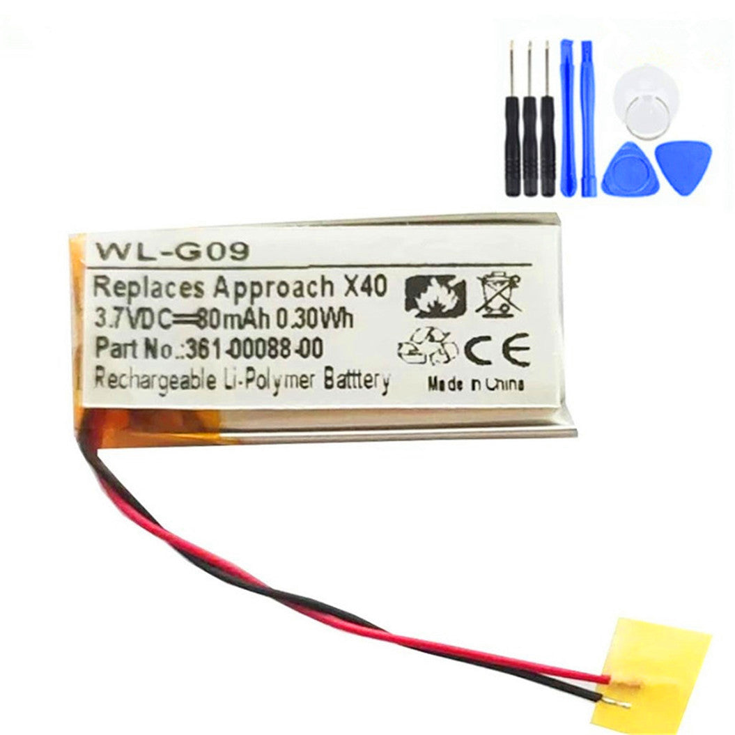 Battery VivoSmart HR / VivoSmart HR + Approach X40 361-00088-00 Battery 3.7V 80mAh Battery 2-wire