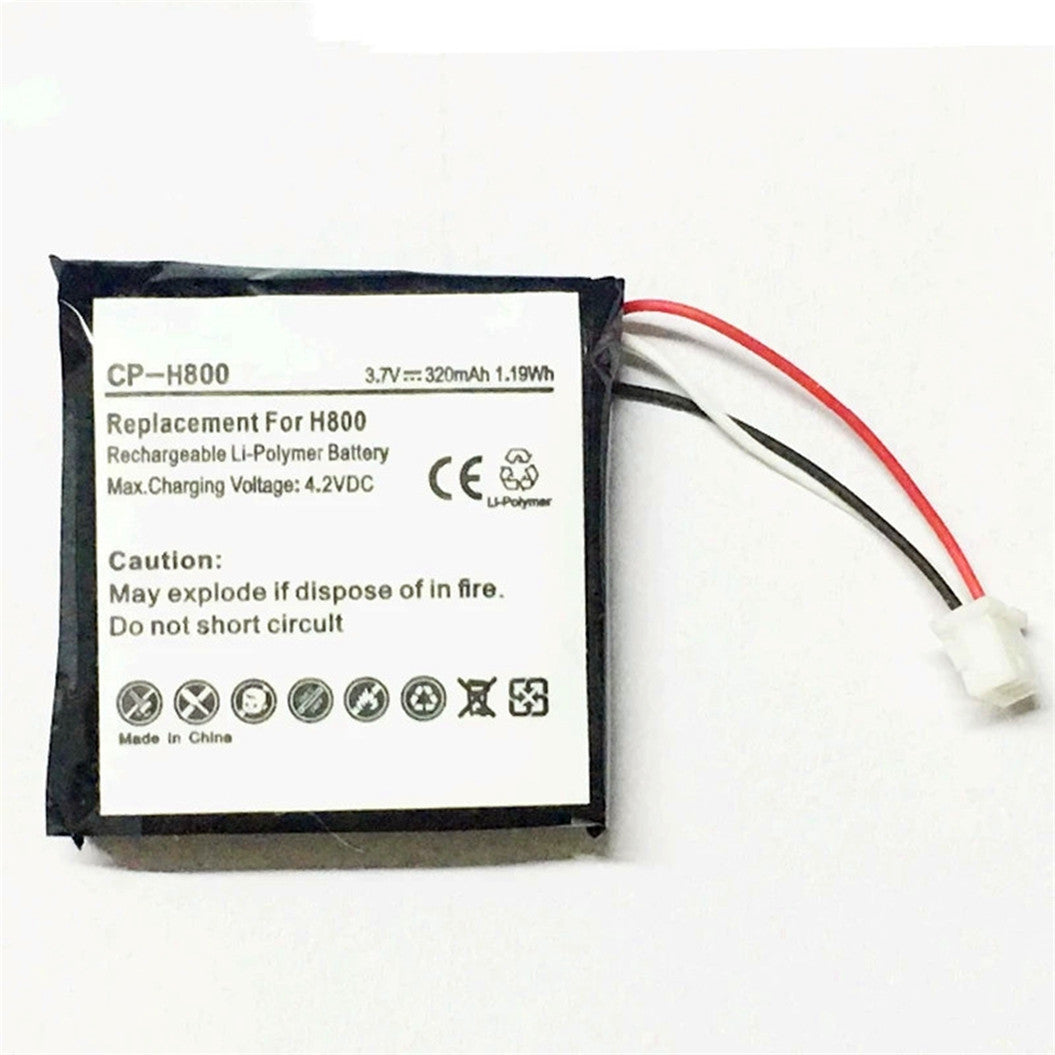 3.7V 320mAh lithium polymer battery for 981-000337 AHB472625PST Logitech H800 headset 3-wire connection