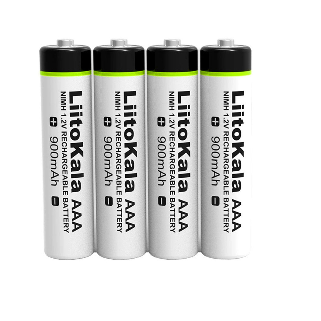 6 Peças de Baterias Recarregáveis Ni-MH AAA 1.2V 900mAh