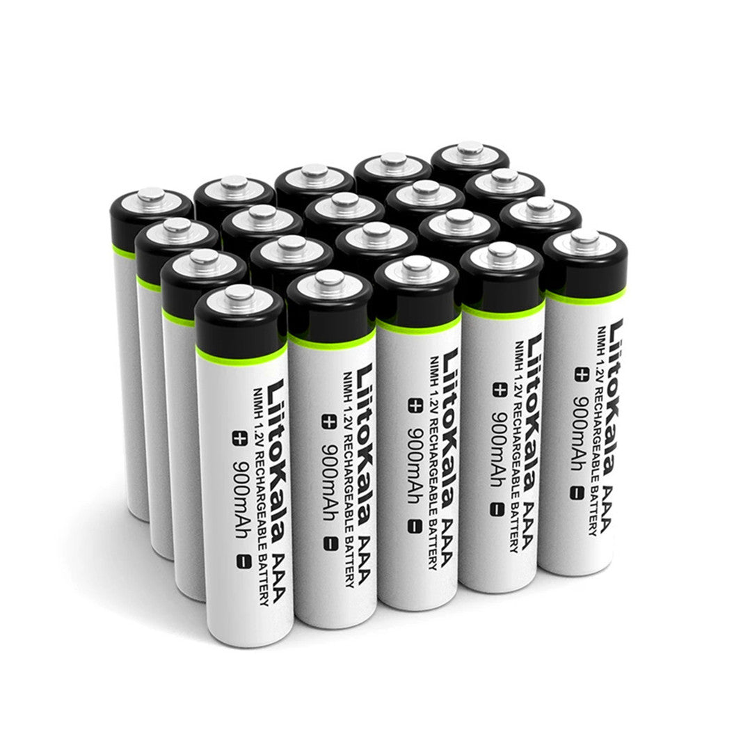 6 Peças de Baterias Recarregáveis Ni-MH AAA 1.2V 900mAh
