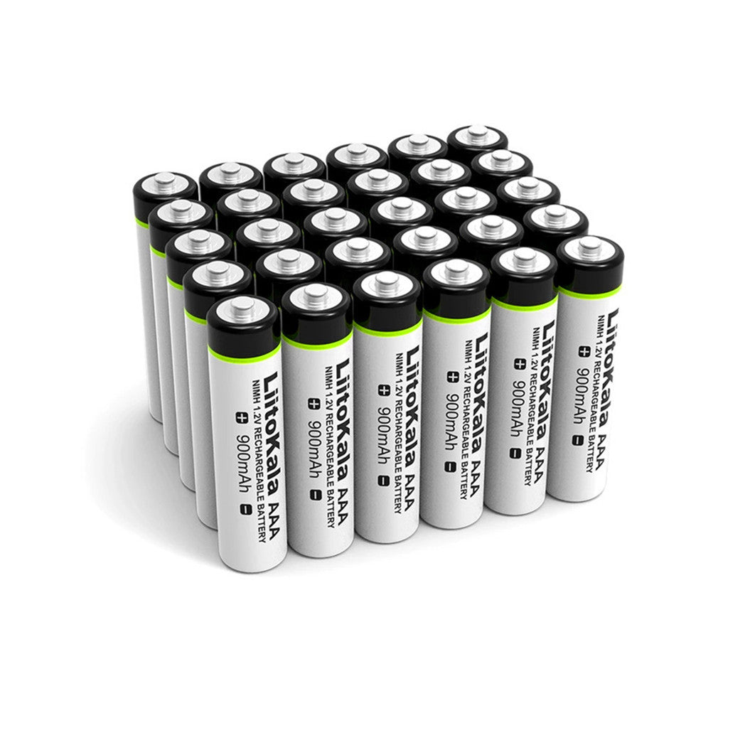 6 Peças de Baterias Recarregáveis Ni-MH AAA 1.2V 900mAh