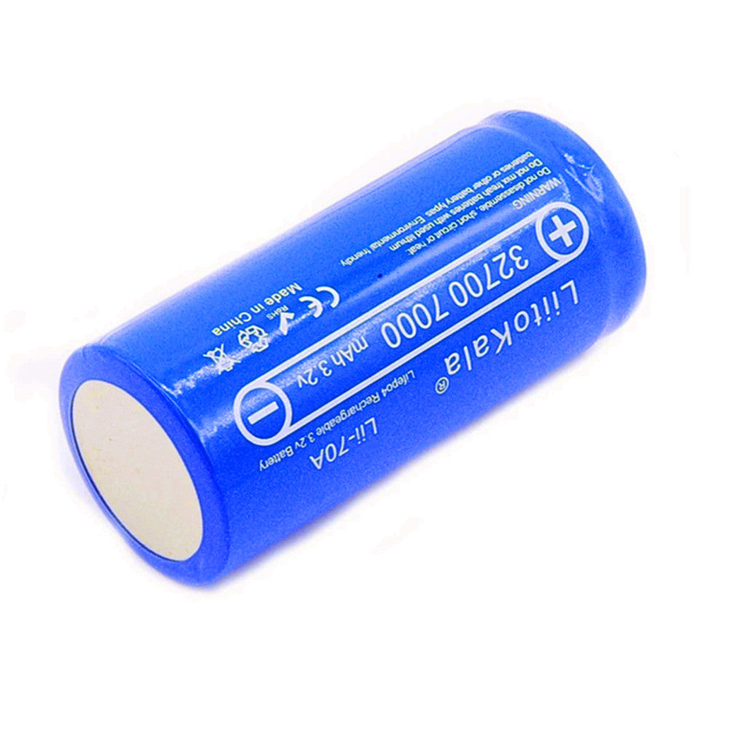 4 peças de Bateria 3.2V 32700 6500mAh LiFePO4 para Descarga Contínua Máxima de 55A, Alto Desempenho
