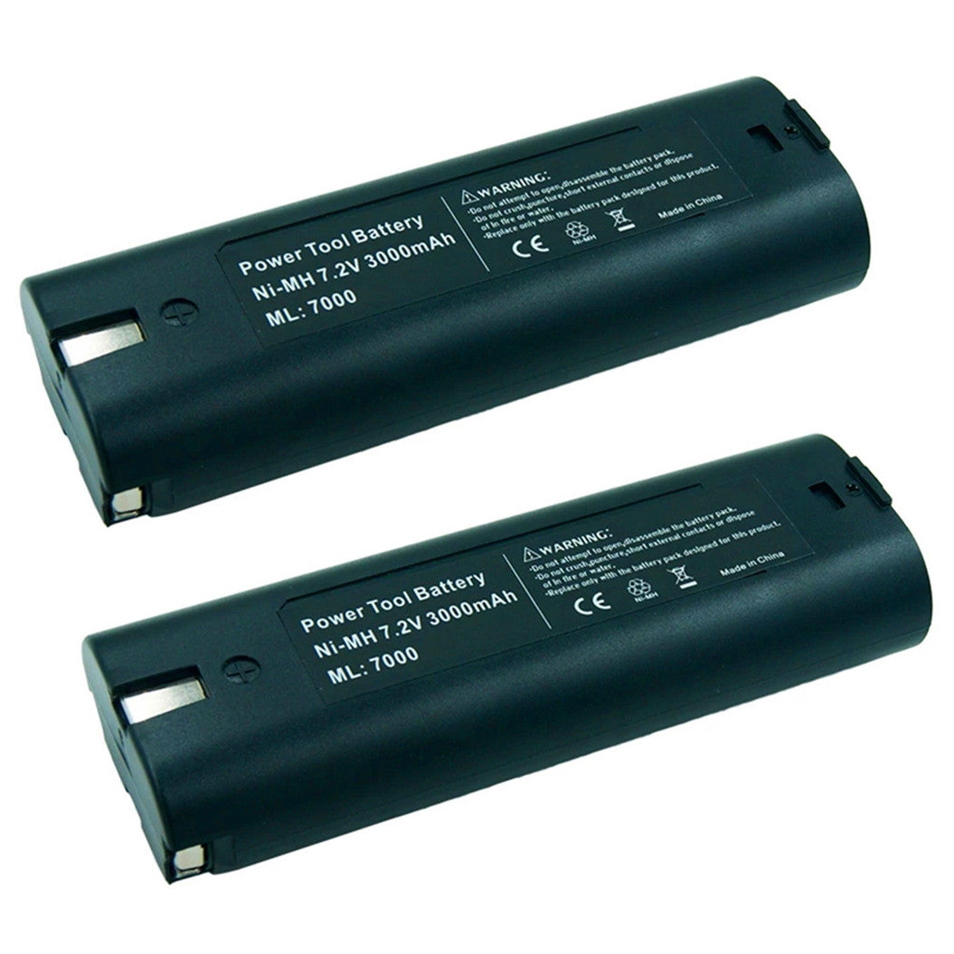 2 peças 7.2V 3000mAh Bateria de Substituição Ni-Mh para Makita 7000 7002 7033 191679-9 192532-2 3700D 4071D ML700 L10
